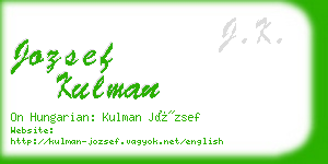 jozsef kulman business card